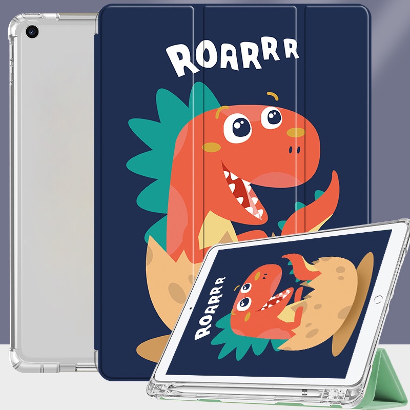 Case Transparan Cartoon Monster Untuk  iPAD Mini 5 6 8 / Air 2 / Mini 1 2 3 4 5 / Pro 10.5 10.2 9.7 / Mini 4 5 2017 2018 2019