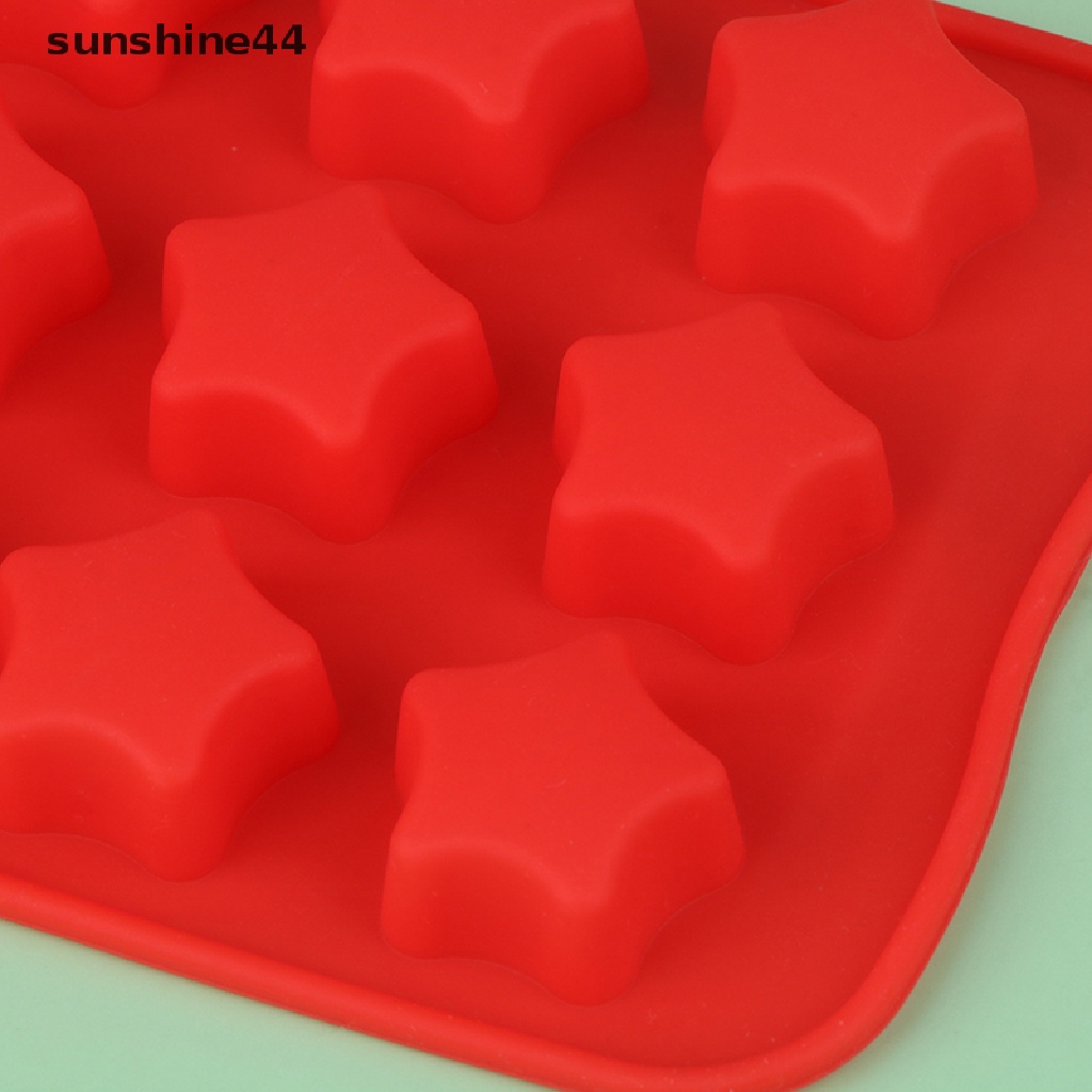 Sunshine 1Pc Cetakan Silikon Coklat Bulat Persegi Bintang Hati Reusable Cake Baking Mold.