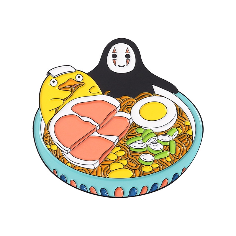 Enamel Pin - Yubaba and No Face on Ponyo Ramen