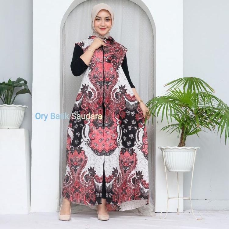 Stok terbaru  Outer batik JUMBO ld 130cm motif terbaru longcardi terlaris ld 120 Outer Batik Wanita