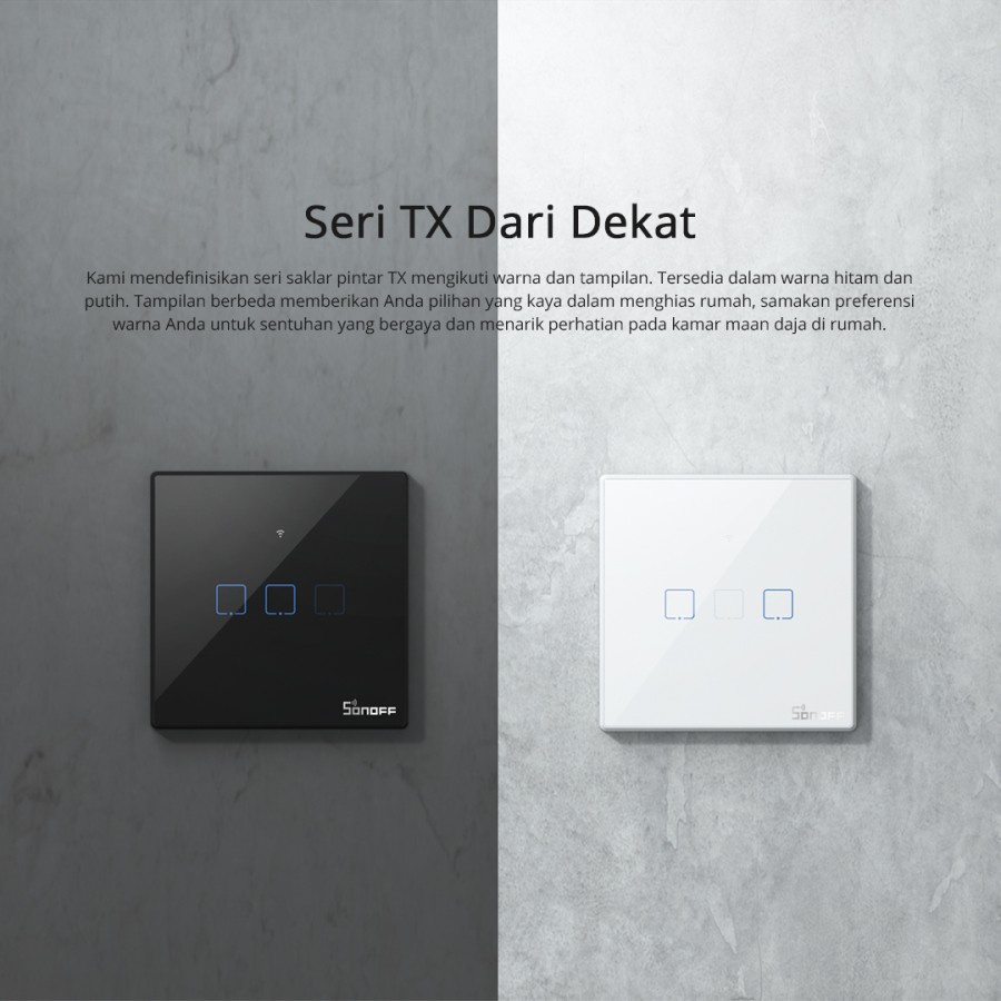 Sonoff Smart Wall Switch T3EU1C saklar wireless smart home IOT