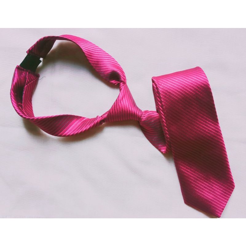 PROMO Dasi instan premium formal nikah wisuda merah maroon salur