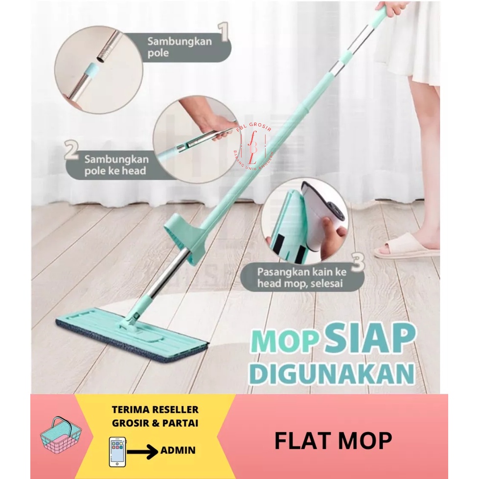 ALAT PEL TARIK FLAT MOP OTOMATIS PERAS TANPA TANGAN ULTRA MOP FBL GROSIR