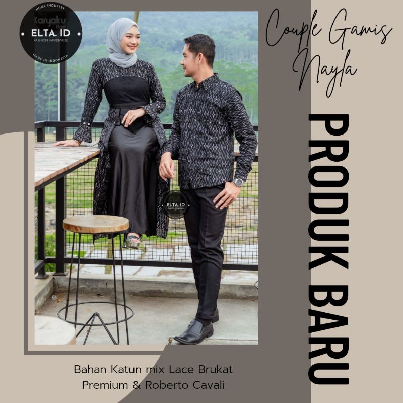 Gamis Couple Keluarga Baju Batik Sarimbit Keluarga Modern Lebaran Terbaru Sarimbit Gamis Jumbo S M L XL XXL