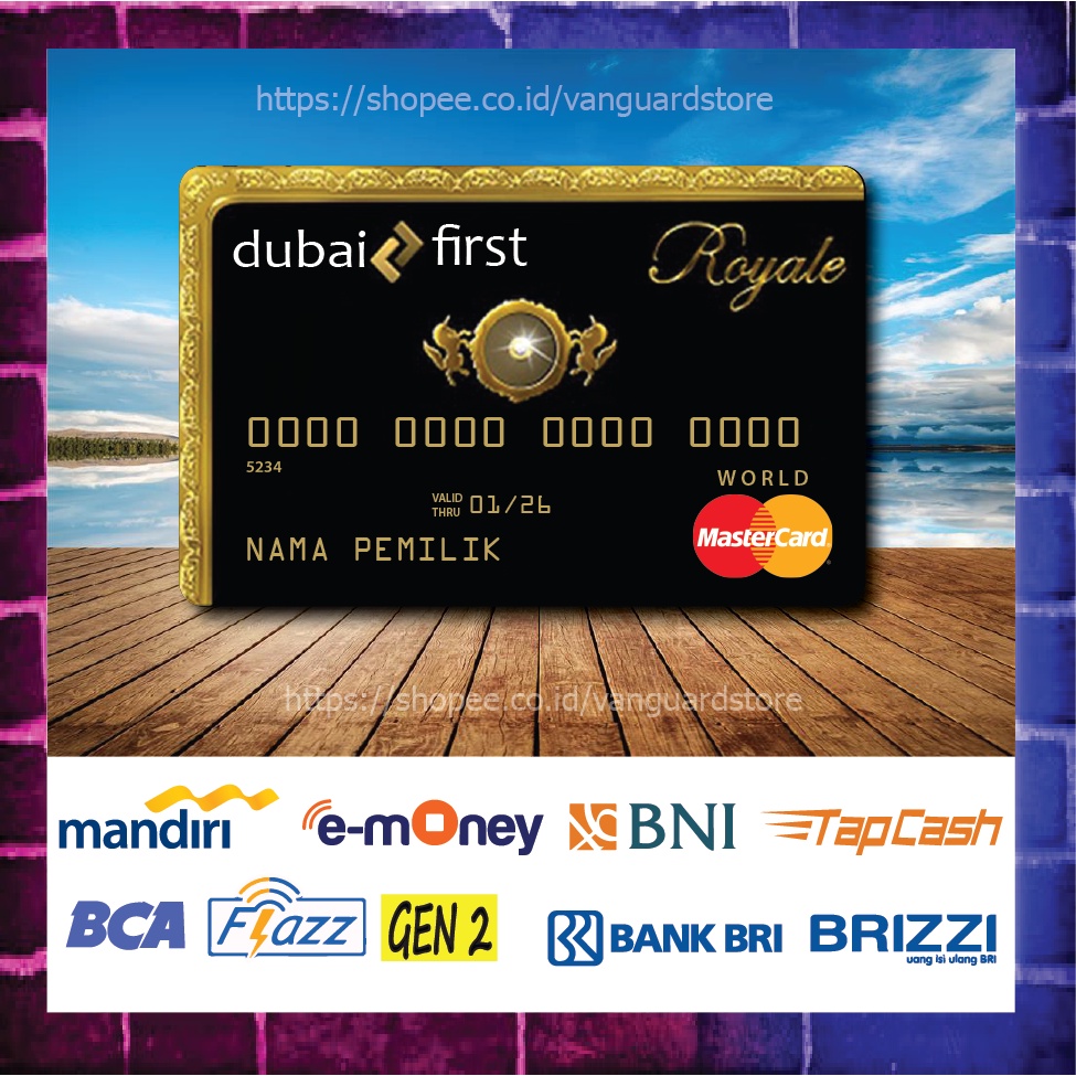 KARTU E MONEY E TOLL KARTU DUBAI FIRST DEBIT CREDIT EMONEY MANDIRI FLAZZ BCA BNI TAPCASH BRIZZI BRI - 1 SISI