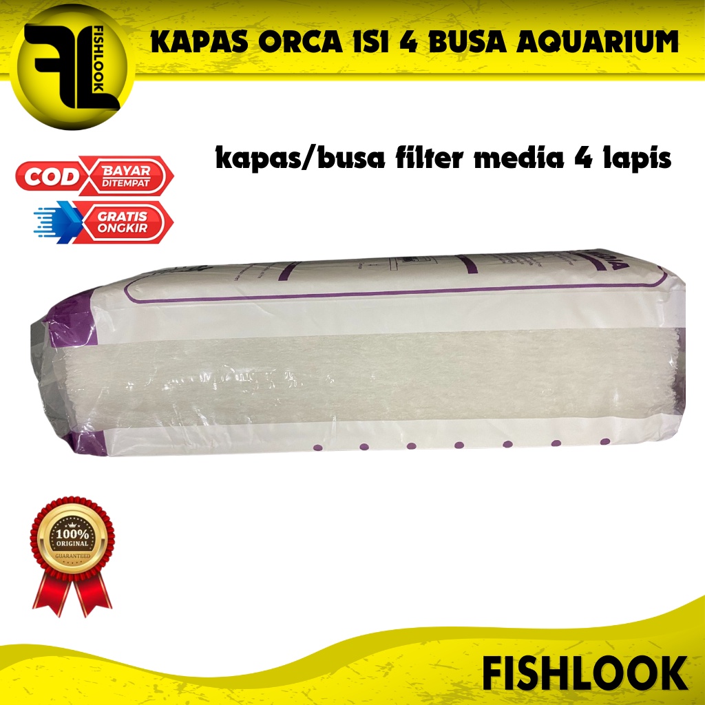 Orca filter media aquarium kapas filter 4 lapis tebal high quality