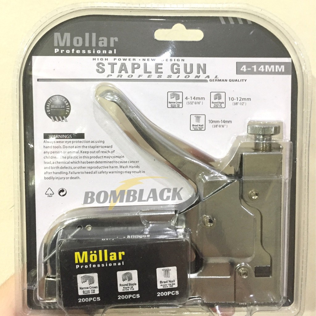 Staples Tembak Mollar 3 in 1 Stapler Gun Steples Jok Motor Gun Tacker MURAH