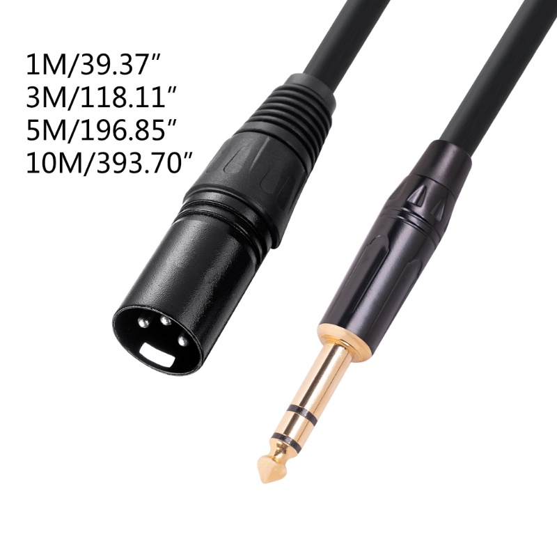 Kabel CRE Balanced 1/4-inch TRS to XLR Male 6.35mm TRS Port to 3-pin XLR Cord Untuk Mixer Sound Card Microphone