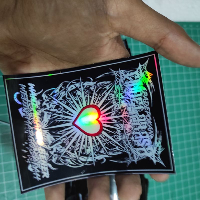 Stiker PSHT isi 8 hologram/pelangi anti luntur