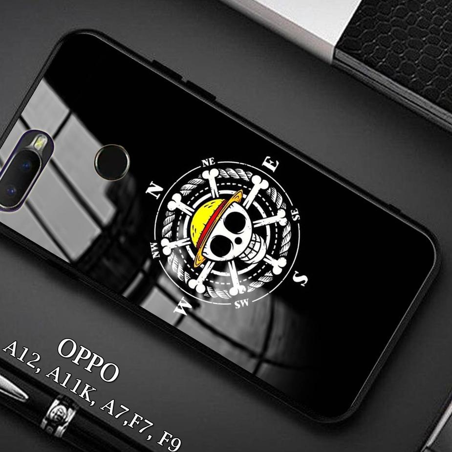 Depan1 Softcase Glass Kaca OPPO A5S A12 A7 A11K F5 F7 F9 - Casing HP OPPO A5S A12 A7 A11K F5 F7 F9 [