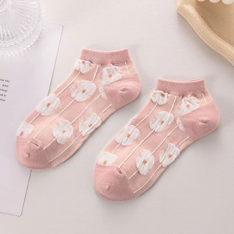 DC - Kaos Kaki Wanita Fashion Motif Flowy Dusty Edition. Kaos Kaki Wanita Dewasa. Kaoskaki Pendek Korea Sock Import.