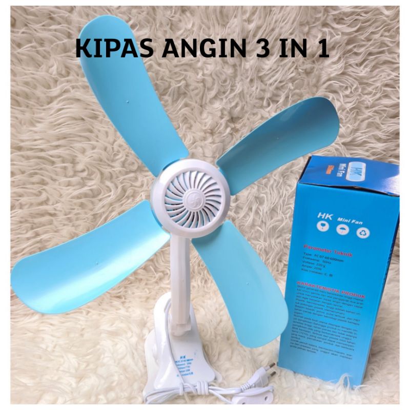 KIPAS ANGIN 3 IN 1 - KIPAS ANGIN DINDING KIPAS ANGIN MEJA KIPAS ANGIN JEPIT