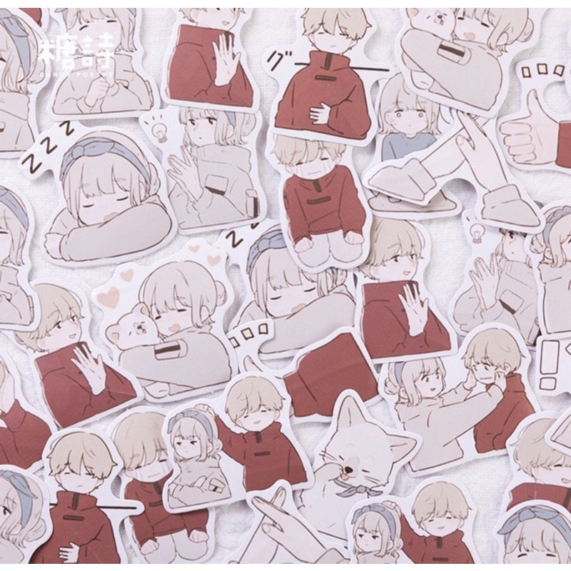 

sticker FALLING LOVE / ROMANTIC STICKER / Deco Sticker DIY Scrapbook Stiker Lucu