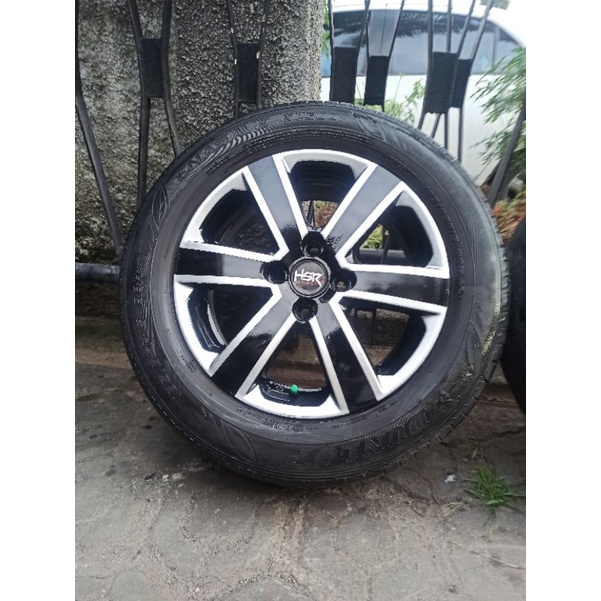 4 Velg R15 PCD 100+Ban 185/65 brio calya sigra agya ayla vios jazz yaris etios mobilio lova datsun