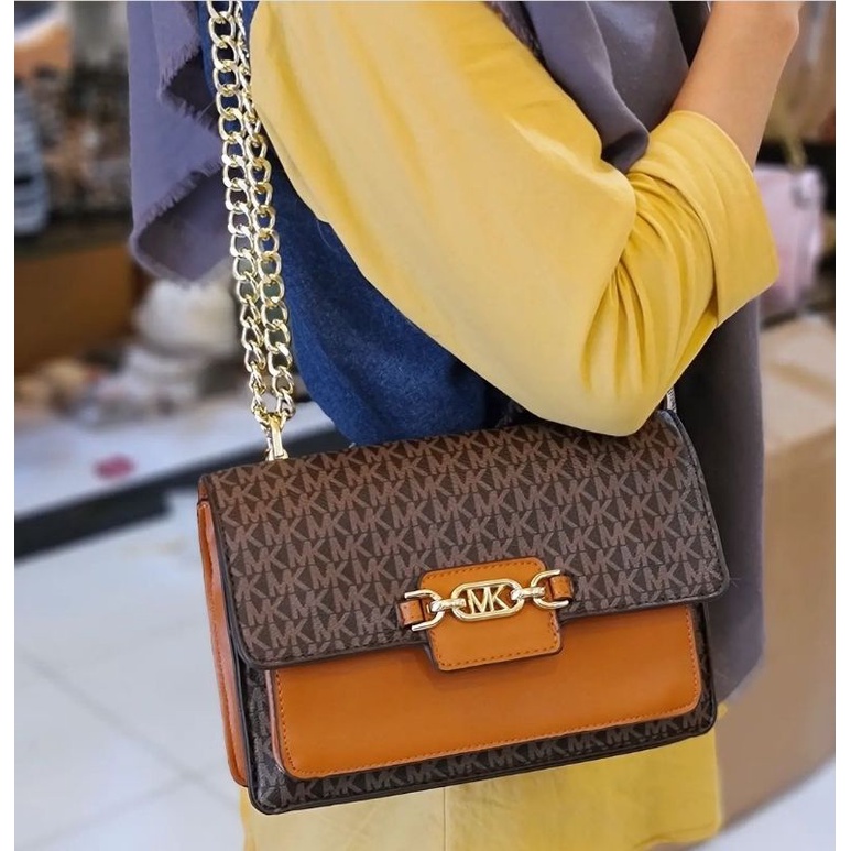 Olivia Sophie Tas MKs Heather Logo Shoulder Bag Premium