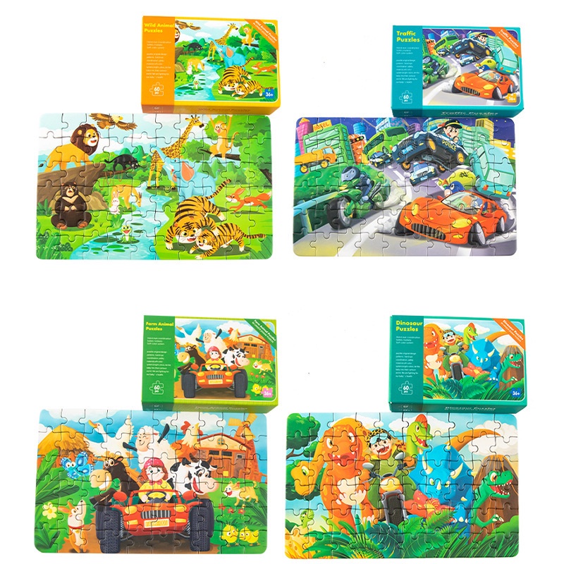 WE Puzzle Jigsaw Kayu 60pcs Kotak Box Puzzle Wooden 60pcs Mainan Edukasi Puzzle Jigsaw Kaleng