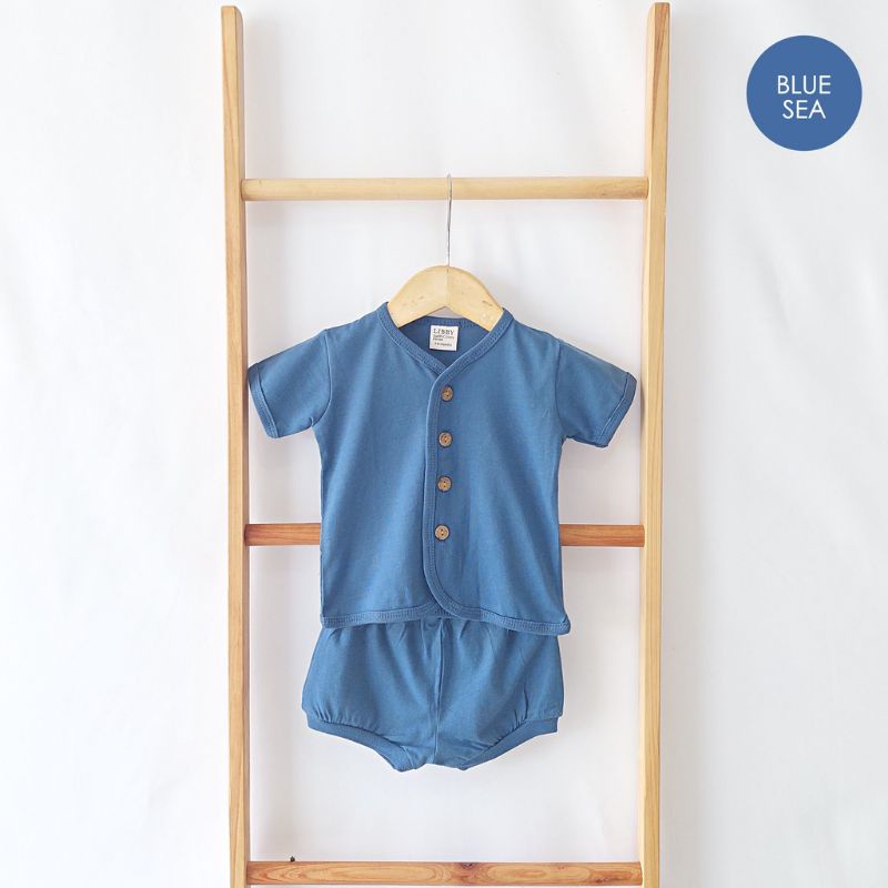 Setelan Libby Comfy set Pendek / setelan libby kancing depan polos pendek