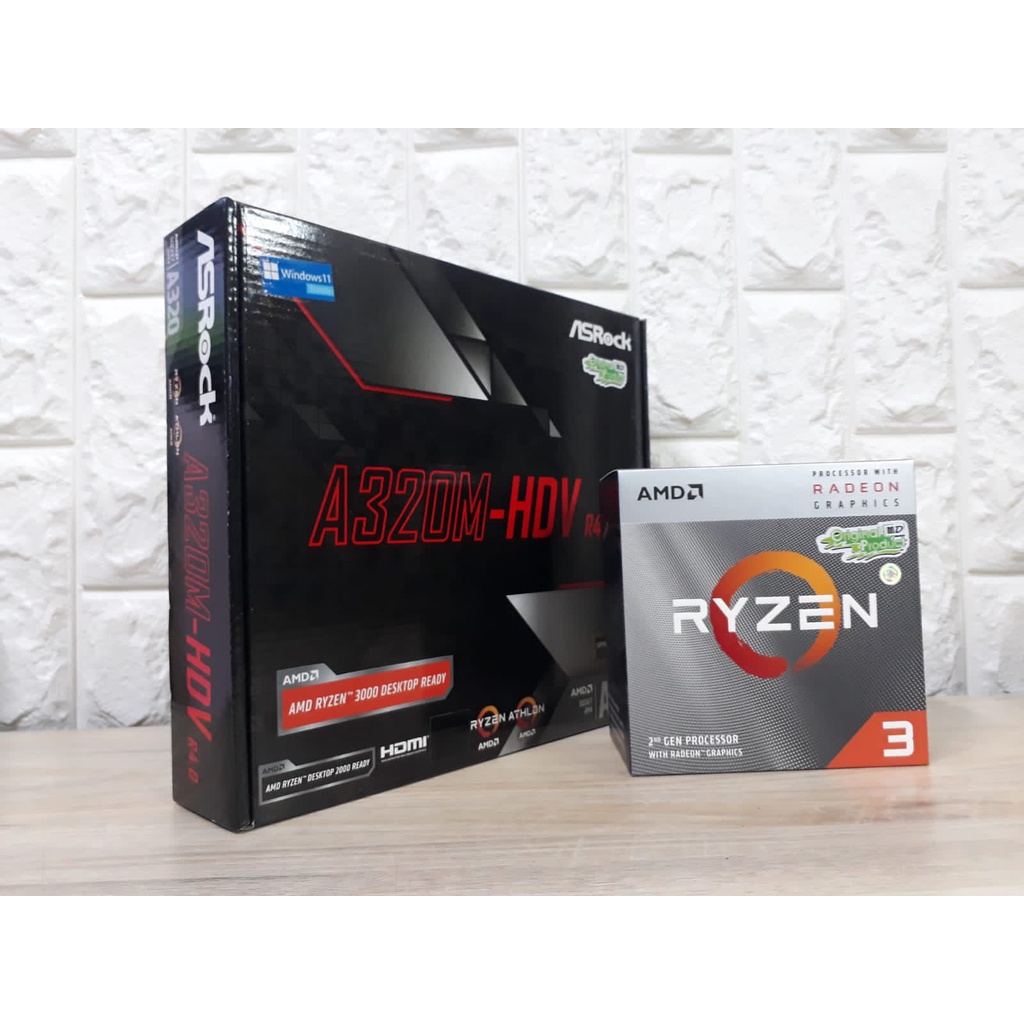 paket amd Ryzen 3 3200G + Asrock a320m-hdv