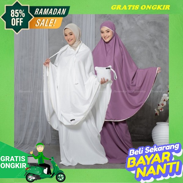 Mukena / Mukena Bali Valencia / Mukena Dewasa Mukena Dewasa 2 In 1 Katun Premium Traveling