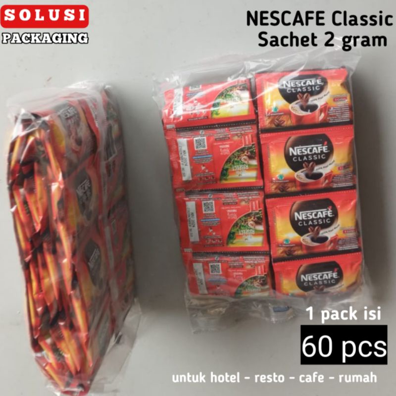 

NESCAFE CLASSIC 2gr x60 | kopi instan kopi sachet kopi hotel cafe kopi hitam premium dalgona coffee