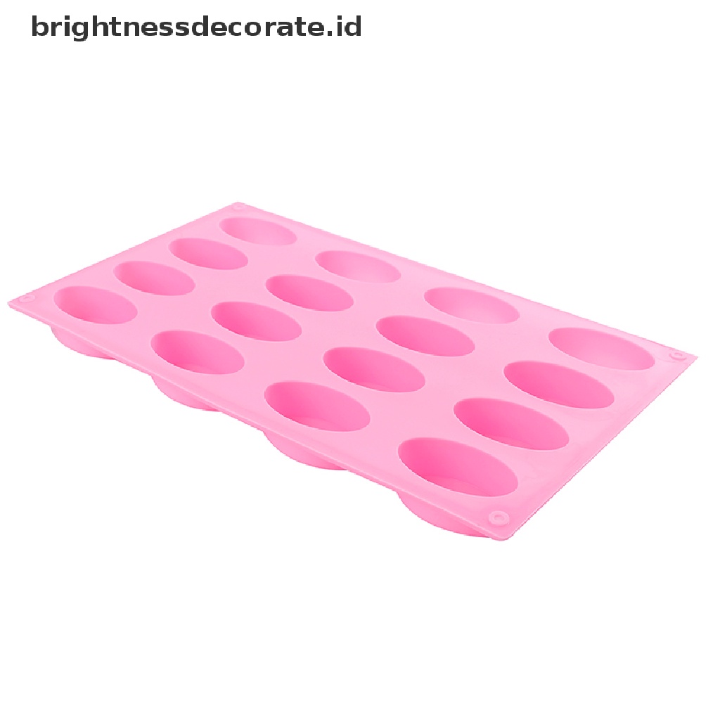 [Birth] 16 Cavity Bentuk Oval Cetakan Sabun Panggang Silicone Mould Tray Homemade Craft [ID]