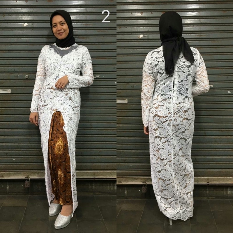 kebaya pengantin putih/kebaya ijab putih