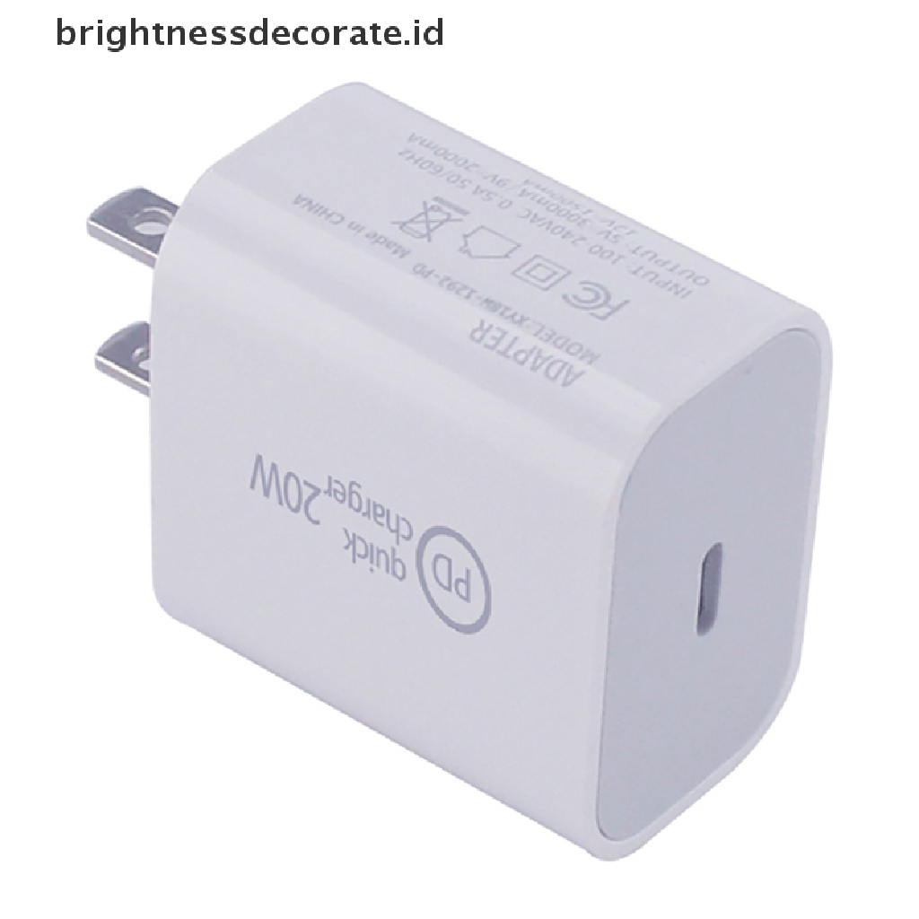 [Birth] 20w PD Fast Charger USB Type C Kabel Adaptor Daya Dinding Untuk iPhone iPad Samsung [ID]