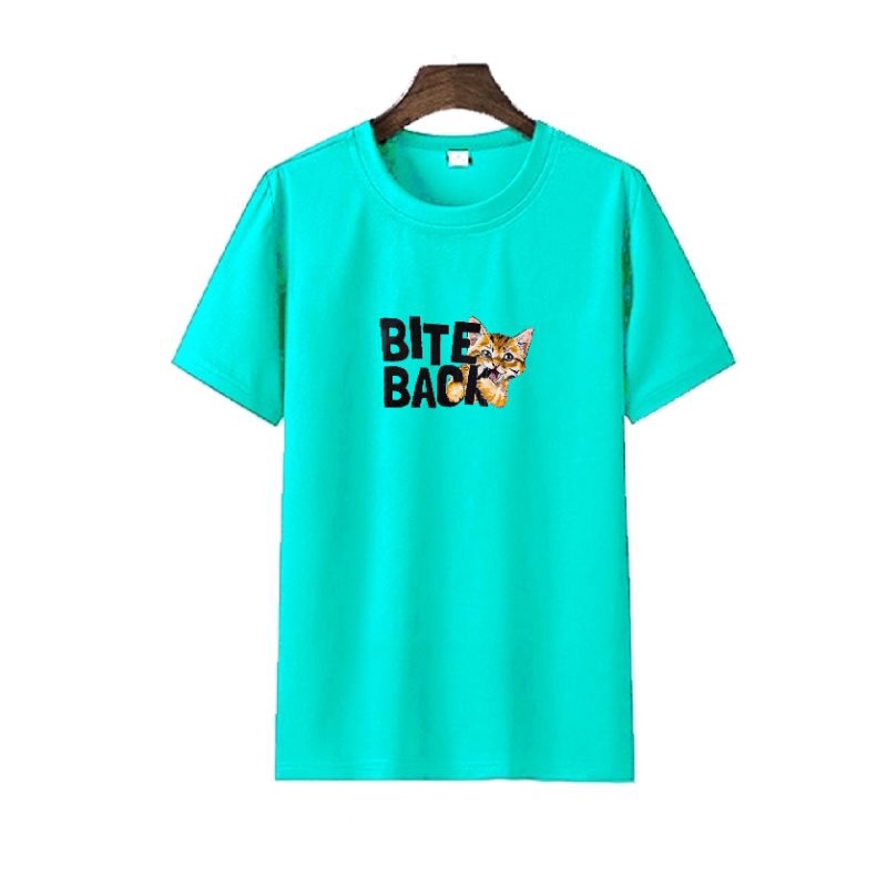 kaos dewasa pria wanita ukuran s m l xl xxl xxxl motif bite back kucing