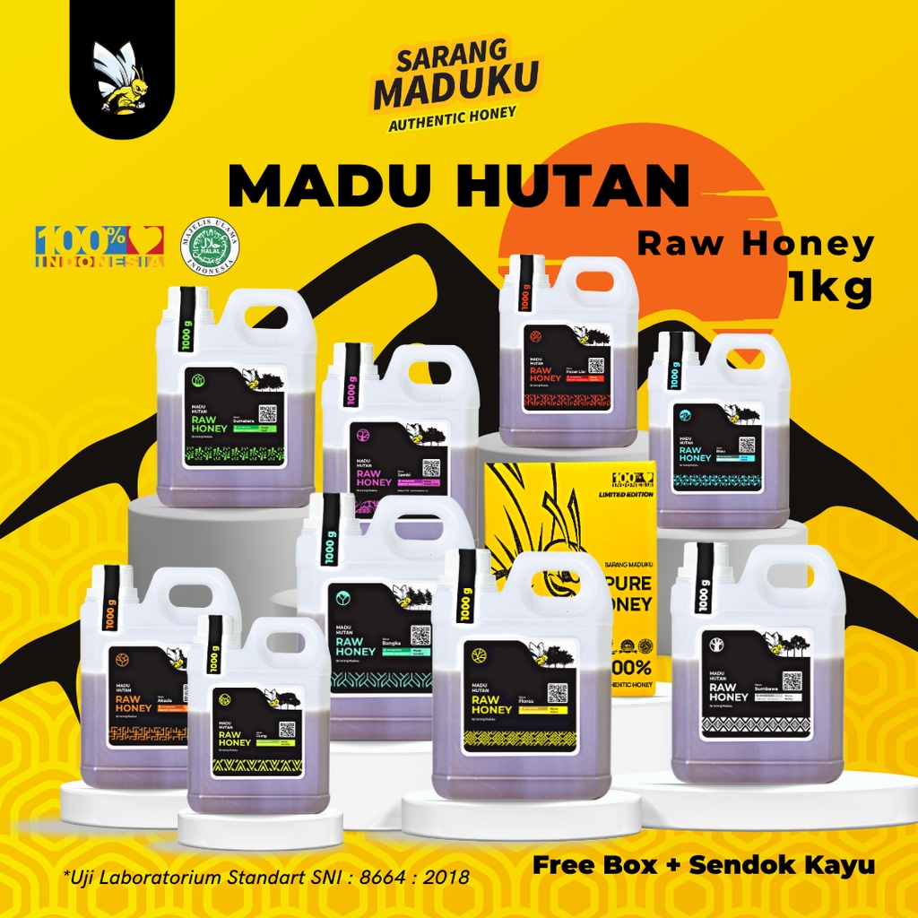 

Terlaris Sarang Maduku - Madu Asli Madu Hutan Liar 100% Raw Honey 1Kg