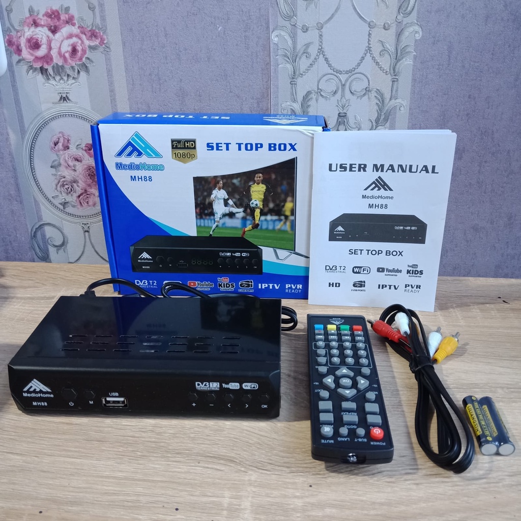 OS KONVERTER TV ANALOG / SET TOP BOX TV DIGITAL DVB T2 / PENERIMA SIARAN FULL HD MEDIOHOME