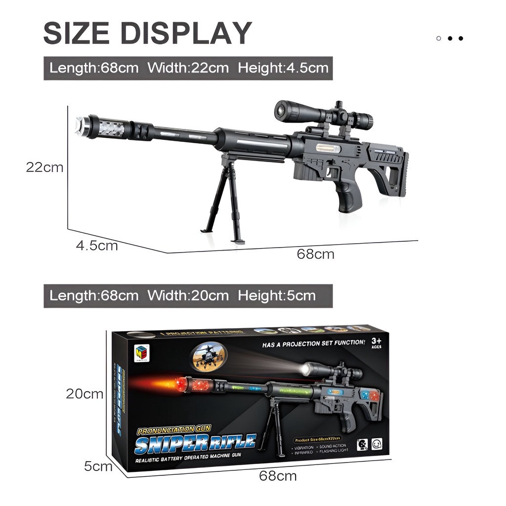 Sniper Series | Mainan Anak Laki Laki Tembak Tembakan | Pistol Mainan Anak Bunyi Dan Nyala | Mainan Terbaru 2021