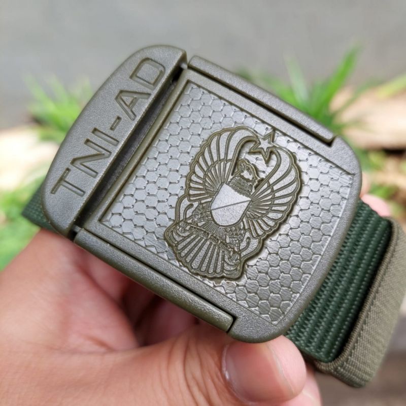 Gesper Tactical TNI AD Anti Metal Detector - Hijau Army