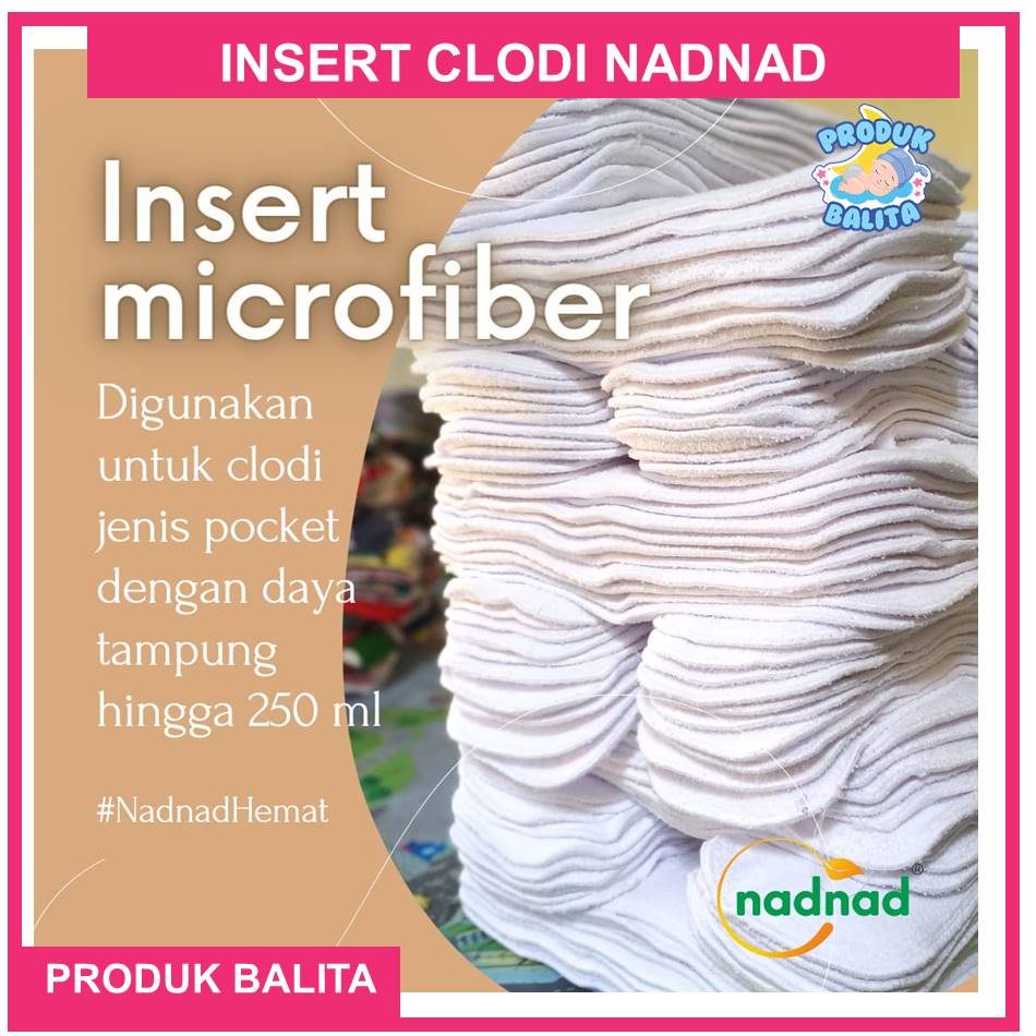 Insert Clodi Cover / Pocket Lapisan Dalam Popok Kain Penyerap Cuci Ulang Nadnad