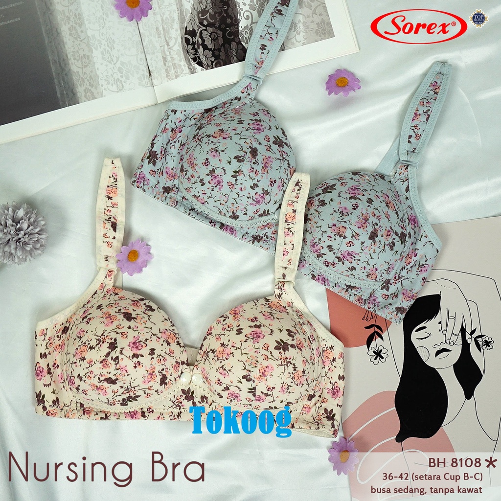 BRA MENYUSUI MATERNITY BRA SOREX 8108 BUSA TIDAK KAWAT BEST SELLER