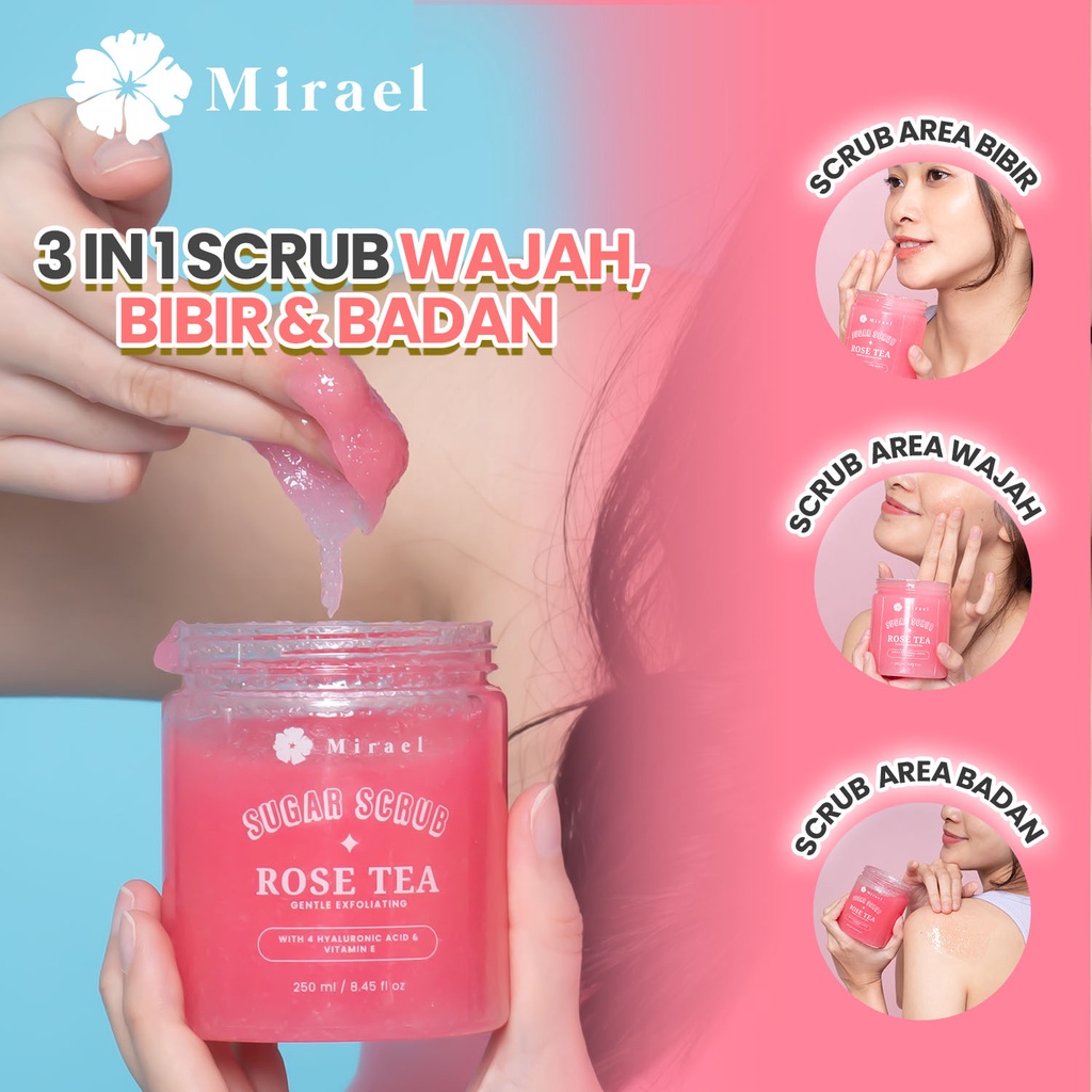 ★ BB ★ Mirael Sugar Scrub 250ml + 50ml | Deep&amp;Gentle Moist - Rosetea - Jasmine Tea 300gr