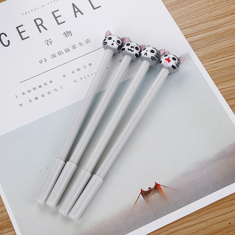 4pcs Pena Pen Pulpen Gel Set Tinta Cair Kucing GM-ST0154