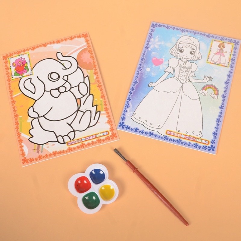 MAINAN ANAK MURAH KERTAS LUKISAN ANAK MELUKIS DENGAN CAT ANAK EDUKASI MEWARNAI Promo Sen