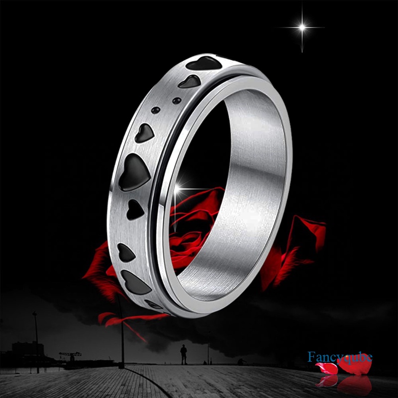 Cincin Spinner Baja Titanium Untuk Kecemasan Fidget Band Rings Untuk Wanita Gelombang Cincin Celtic Penghilang Stress Mengurangi Kecemasan