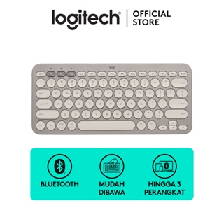 Logitech K380 Keyboard Wireless Bluetooth Multi-Device untuk Windows, Mac, Chrome OS, Android, iOS, Apple, iPad, iPhone – Sand