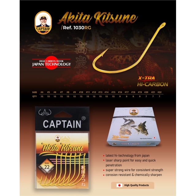 KAIL PANCING CAPTAIN GOLD AKITA KITSUNE 1030RG