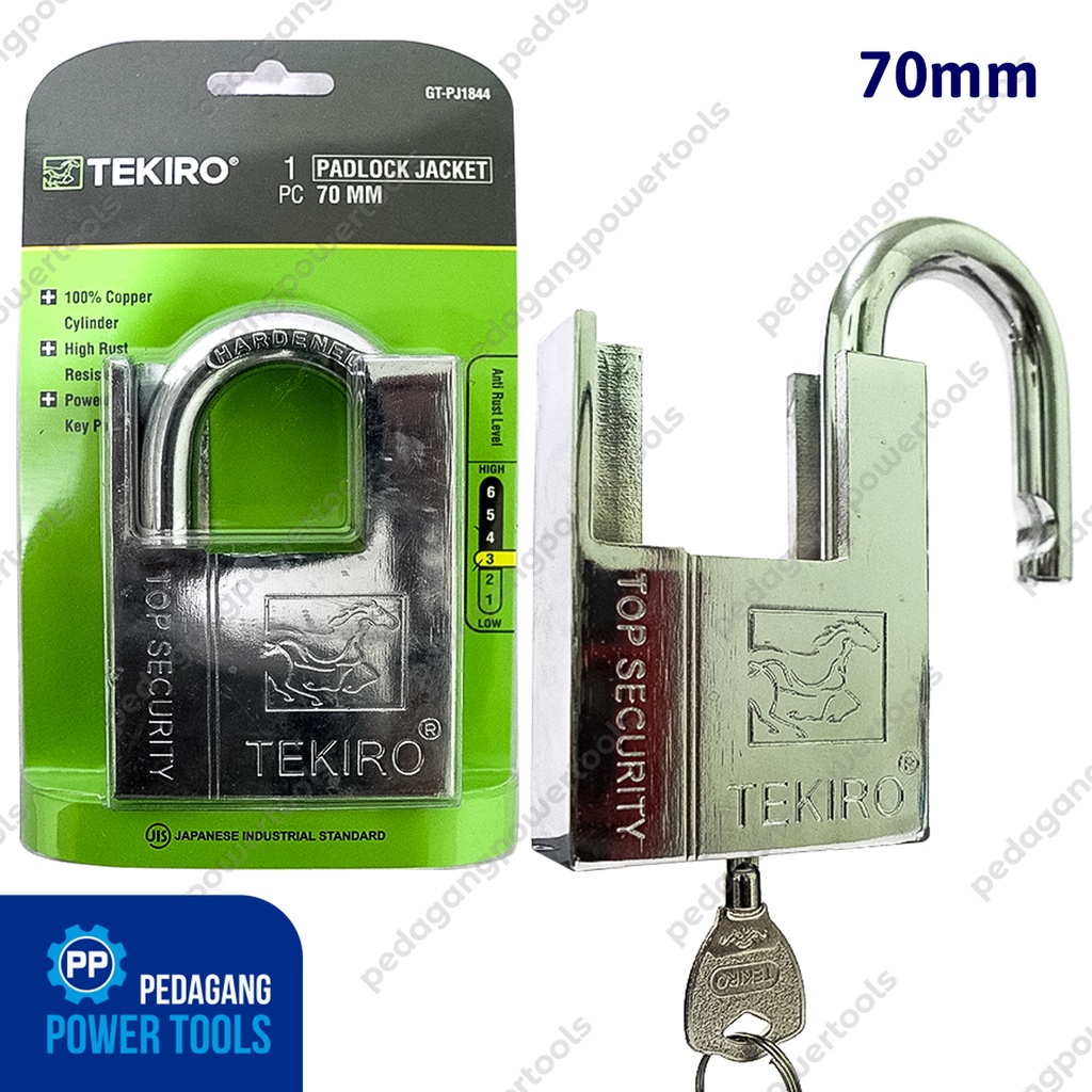 TEKIRO GEMBOK JAKET 70 MM KUNCI PAGAR RUMAH BESI PADLOCK JACKET 70MM