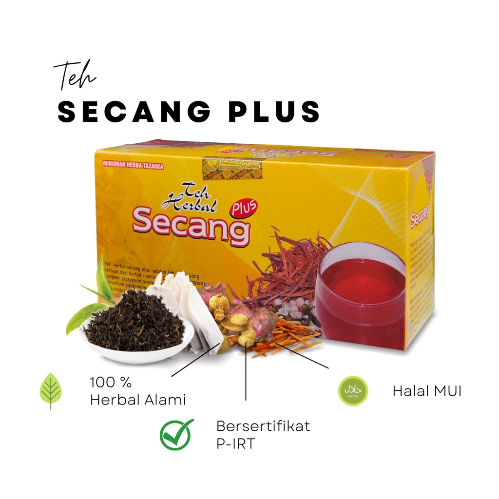 

TEH KAYU SECANG Plus Herbal Tazakka Original Halal Isi 20 Kantung Celup Tea Bag Minuman Kesehatan Antiradang Penambah Stamina Pria