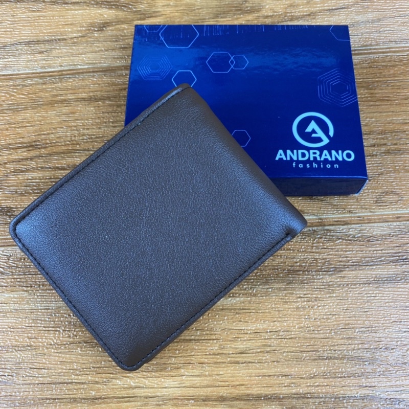 ANDRANO DOMPET PRIA KULIT PU DOMPET PRIA LIPAT KANCING DALAM KARTU DOMPET PRIA SIMPEL DOMPET COWOK LIPAT MUAT KARTU