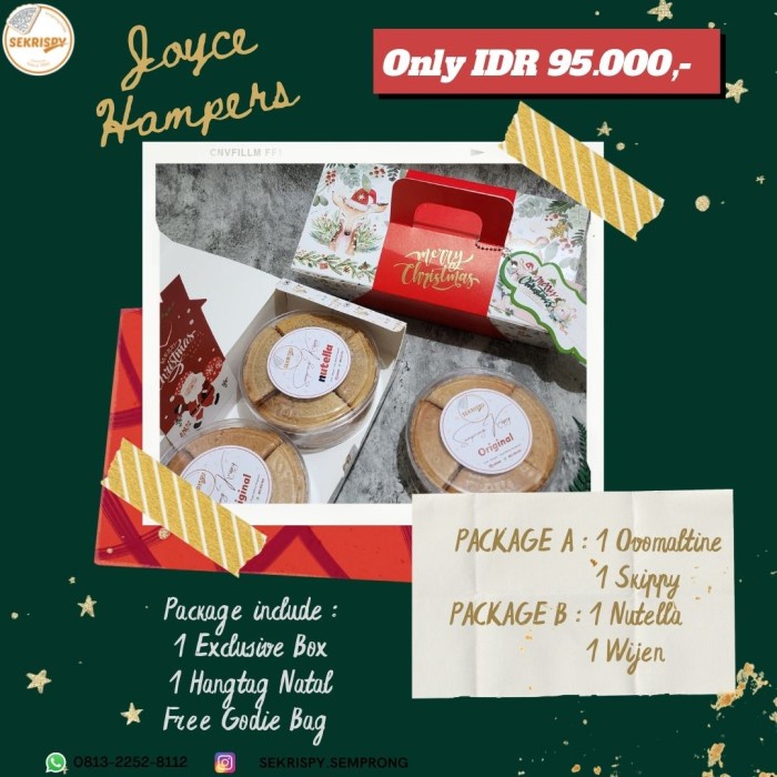 

Joyce Hampers By Sekrispy Edisi Christmas Isi 2 Toples Semprong