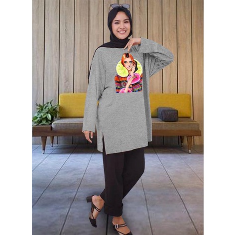 BLOUSE OVERSIZE LENGAN PANJANG LD 130CM DTF CEWEK SHALL