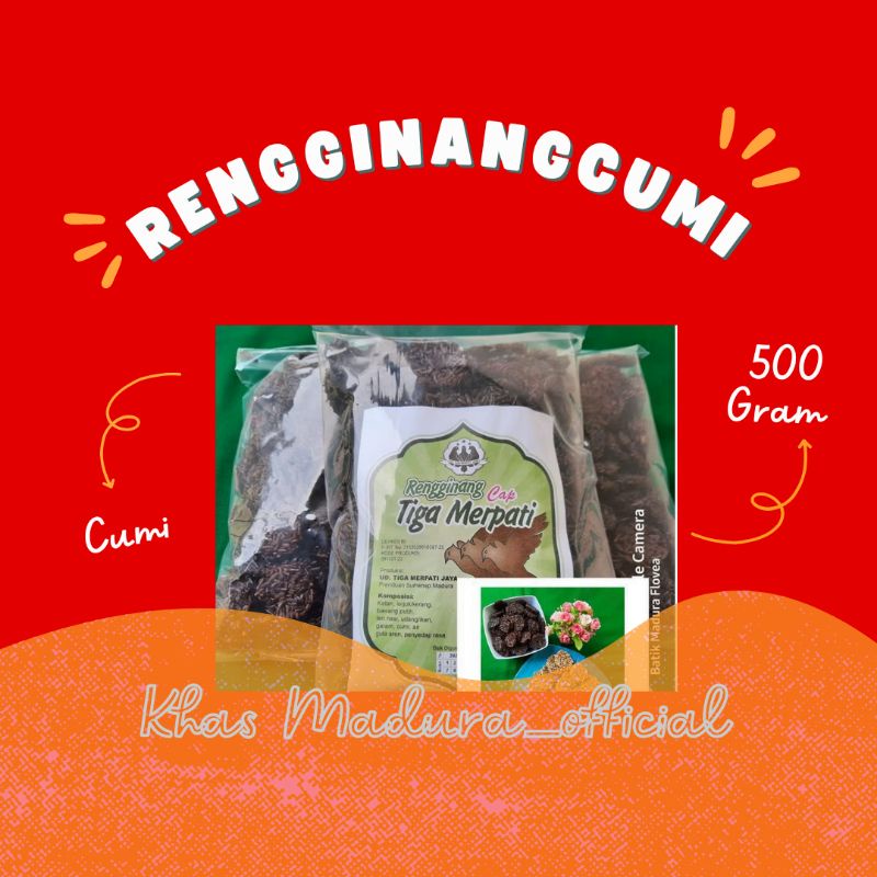 

RENGGINANG CUMI 3 MERPATI 500 GRAM PREMIUM RENGGINANG MENTAH CUMI KOIN KHAS MADURA