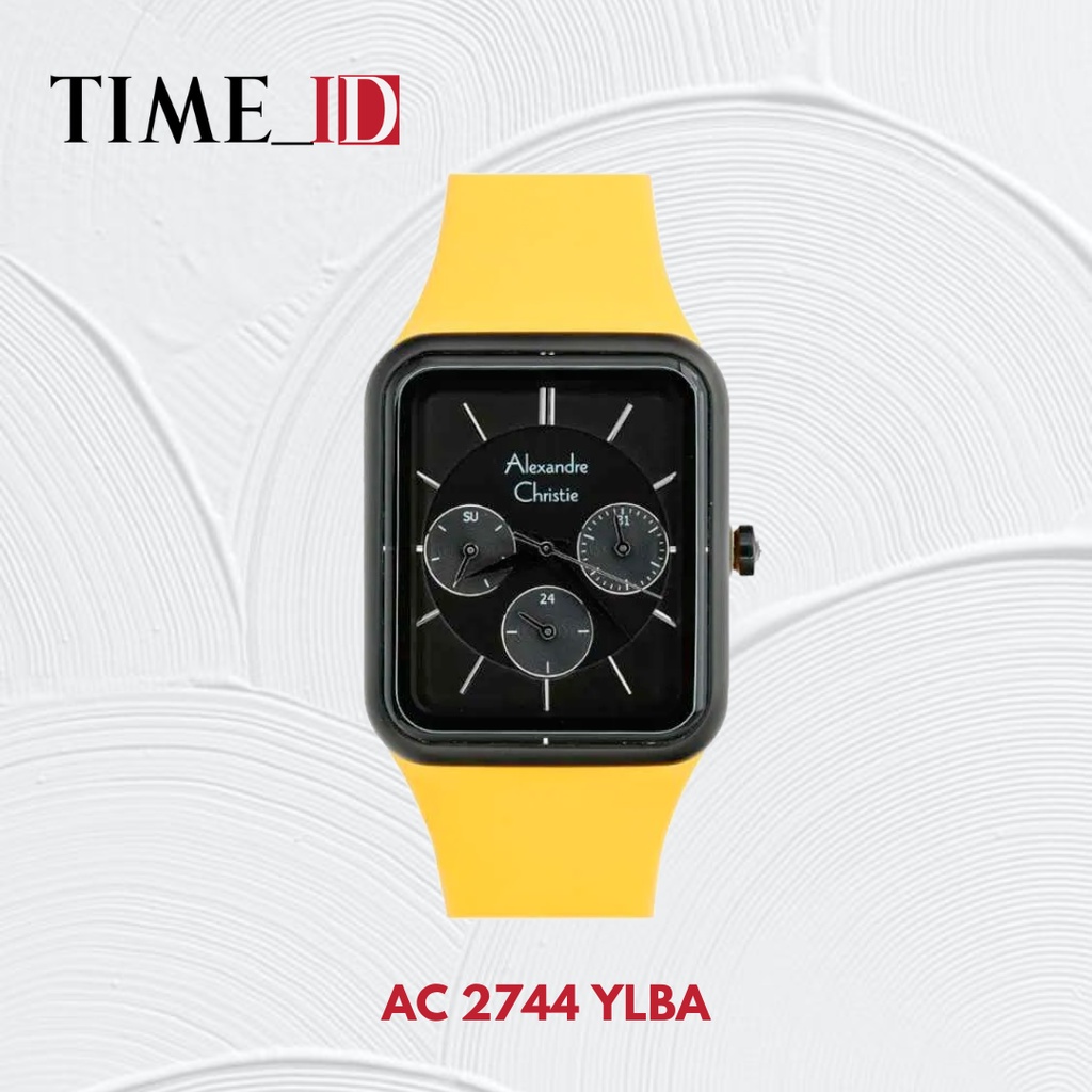 Jam Tangan Alexandre Christie AC 2744 BLACK YELLOW Wanita