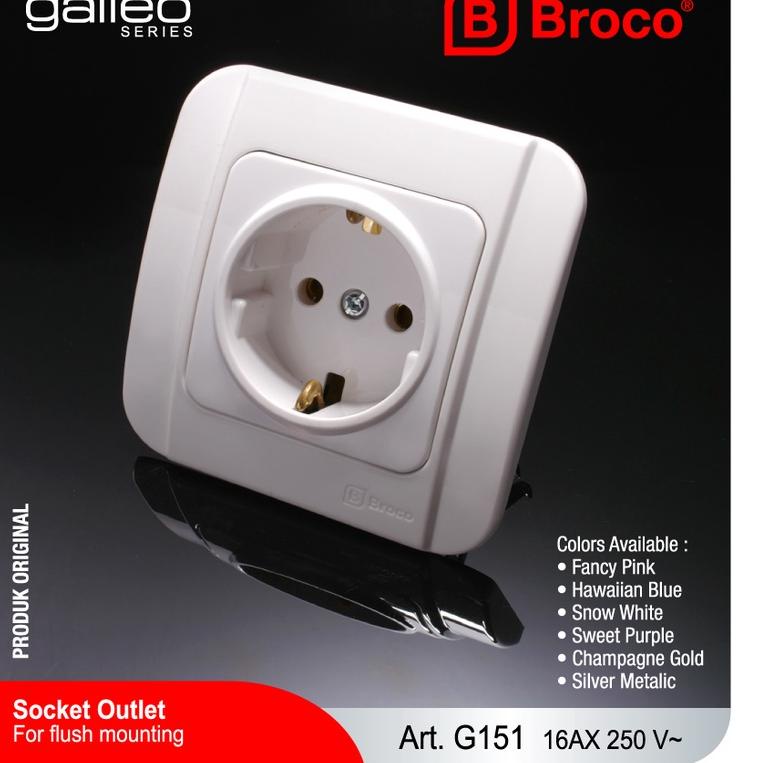 【flashϟsale】 Stop Kontak Broco Galleo / Stop Kontak Galleo Broco / Colokan Broco Galleo - G151