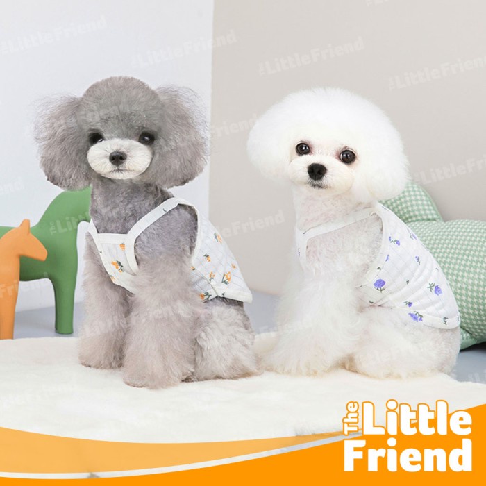 Baju Anjing Kucing Hewan Kecil Poodle Sling RETRO CHRISANTHEMUM FLOWER