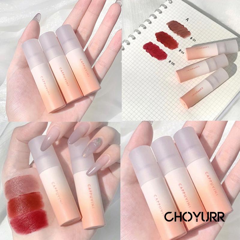 【COD】Cappuvini Lip Cream Matte Velvet Lipstik Tahan Lama Dan Anti Air Lipstik Kosmetik bibir Lipstik Makeup Matte Soft Mist Lasting  Makeup Bibir-CH